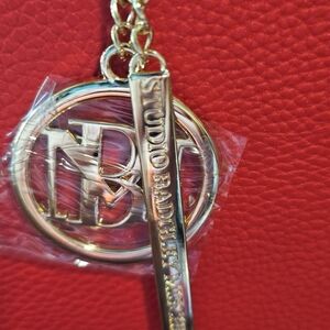 Badgley Mischka Red Bag with Gold Charm